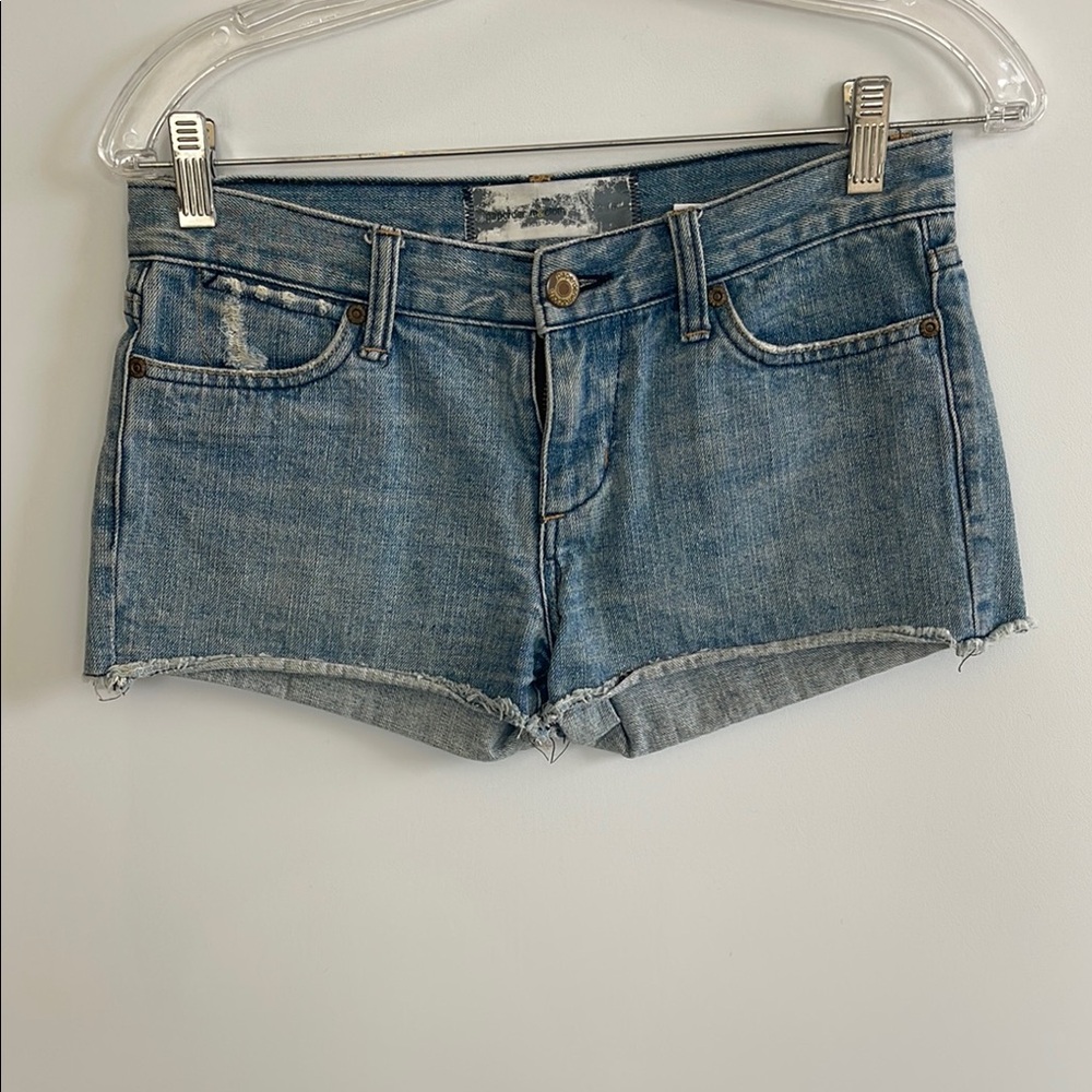 Paper Denim & Cloth Blue Jean Shorts Frayed Hem Size Small